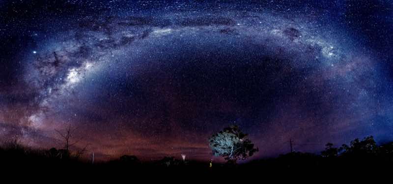 The Milky Way arching across a dark night sky